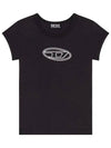 T Angie Peekaboo Logo Short Sleeve T-Shirt Black - DIESEL - BALAAN 2