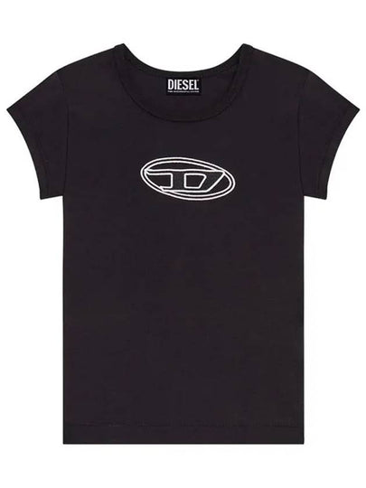 T Angie Peekaboo Logo Short Sleeve T-Shirt Black - DIESEL - BALAAN 2