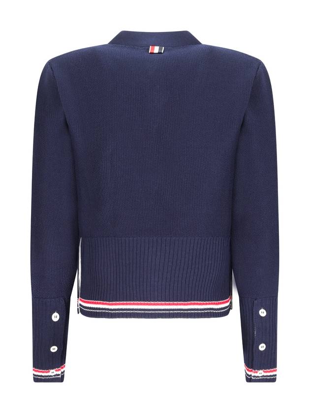 CLASSIC COTTON V NECK CARDIGAN - THOM BROWNE - BALAAN 2