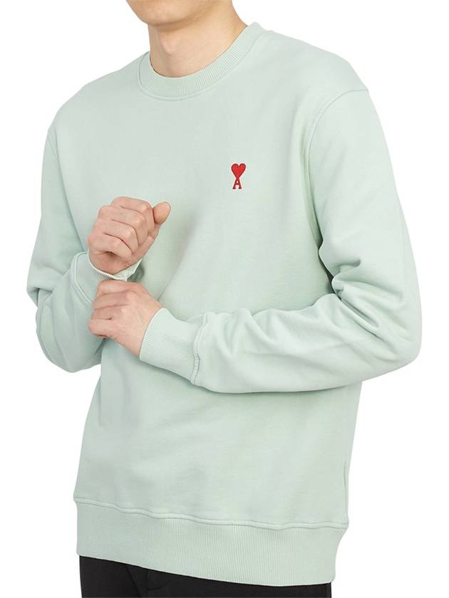 Small Heart Logo Sweatshirt Mint Green - AMI - BALAAN 8