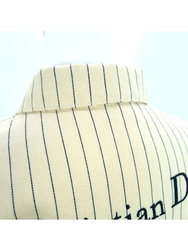 striped long sleeve shirt jacket - DIOR - BALAAN 6