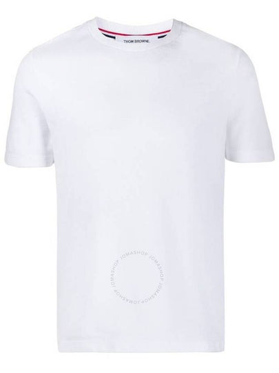 Classic Pique Rib Side Insert 4-Bar Short Sleeve T-Shirt White - THOM BROWNE - BALAAN 2