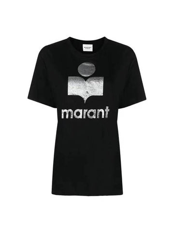 Jewel Logo Linen T-shirt TS0001FA A1N10E 01BK Others - ISABEL MARANT - BALAAN 1