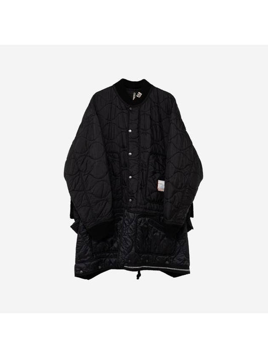 Maison MAISON Bottom Layered Quilted Coat Black - MIHARA YASUHIRO - BALAAN 1