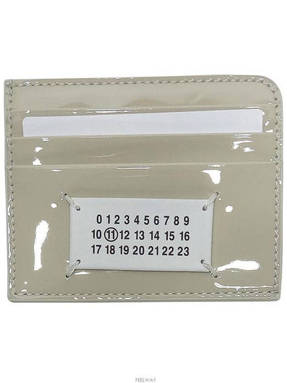 Stitch Logo Patch Card Wallet Light Grey - MAISON MARGIELA - BALAAN 2