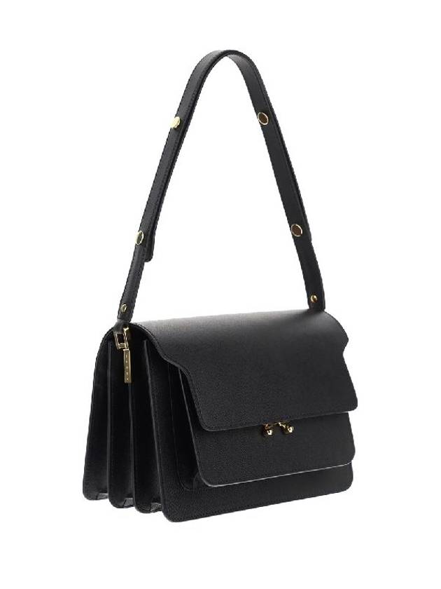 Trunk Medium Calfskin Shoulder Bag Black - MARNI - BALAAN 2