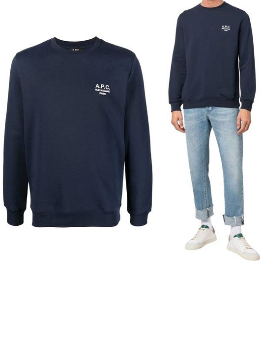 Rider Chest Small Logo Sweatshirt Navy - A.P.C. - BALAAN 2