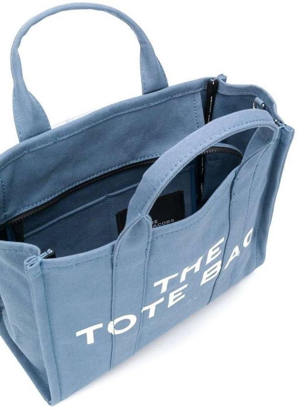 Logo Medium Canvas Tote Bag Blue - MARC JACOBS - BALAAN 5