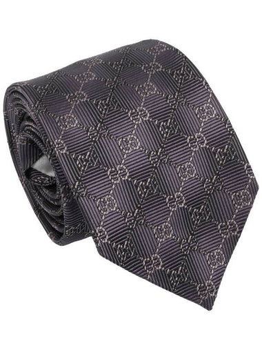 GG Pattern Slim Silk Tie Purple - GUCCI - BALAAN 1