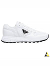 Prax 01 Re-Nylon Brushed Leather Low-Top Sneakers White - PRADA - BALAAN 2