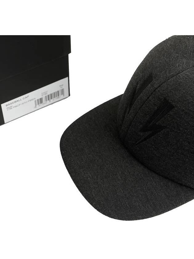 Lightning Bolt Ball Cap Grey - NEIL BARRETT - BALAAN 7