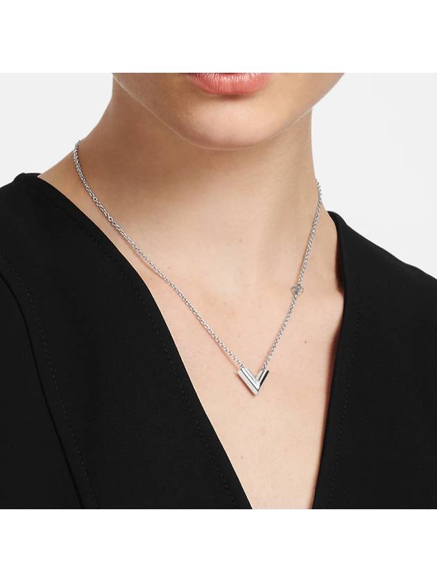 Essential V Supple Necklace Silver - LOUIS VUITTON - BALAAN 3