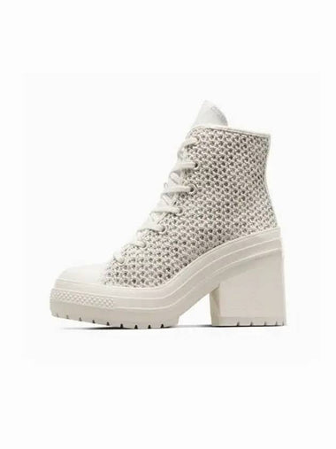 Chuck 70 De Luxe Platform Knit Sneakers Pumps Egret - CONVERSE - BALAAN 1