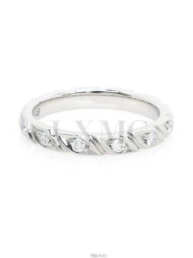 Torsad White Gold Half Pave Wedding Ring Couple No 46 - CHAUMET - BALAAN 1