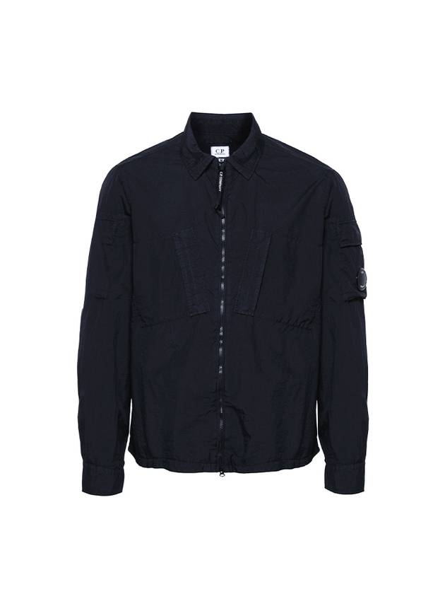 Taylon L Zipped Long Sleeve Shirt Navy - CP COMPANY - BALAAN 2