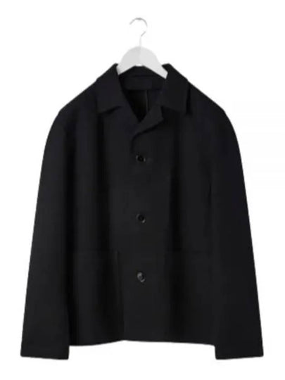 Curved Shoulder Button Jacket Black - LEMAIRE - BALAAN 2