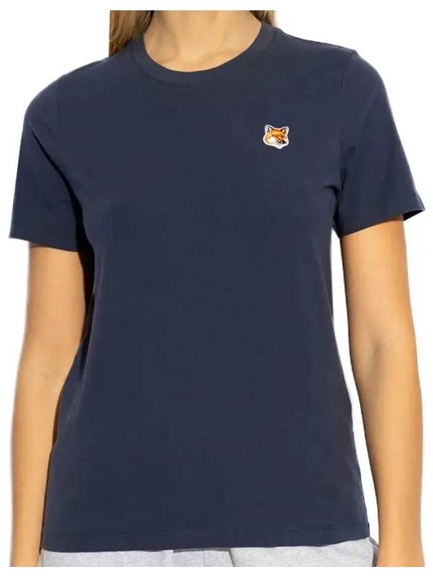 Fox Head Patch Regular Short Sleeve T-Shirt Navy - MAISON KITSUNE - BALAAN 2