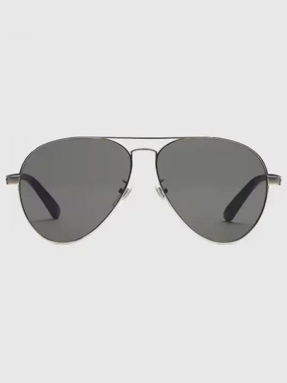 Aviator Frame Metal Sunglasses Ruthenium - GUCCI - BALAAN 2