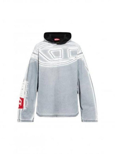 T-Ox Logo Print Hoodie White - DIESEL - BALAAN 2