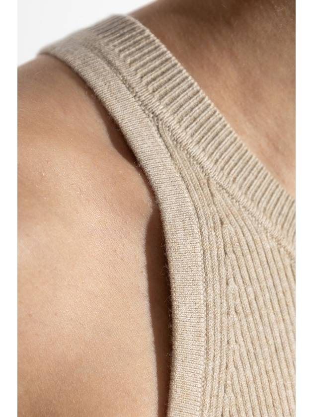 Isabel Marant Ribbed Top Merry, Women's, Beige - ISABEL MARANT - BALAAN 5