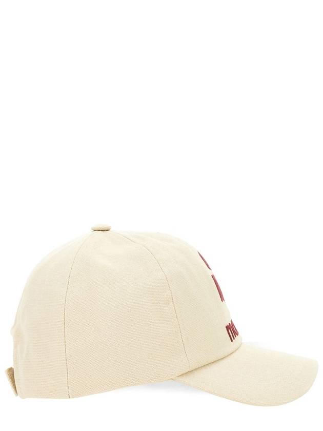 Tyron Logo Cotton Ball Cap Ecru Red - ISABEL MARANT - BALAAN 4