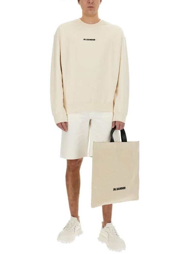 Men's Logo Sweatshirt Yellow Cream - JIL SANDER - BALAAN 3