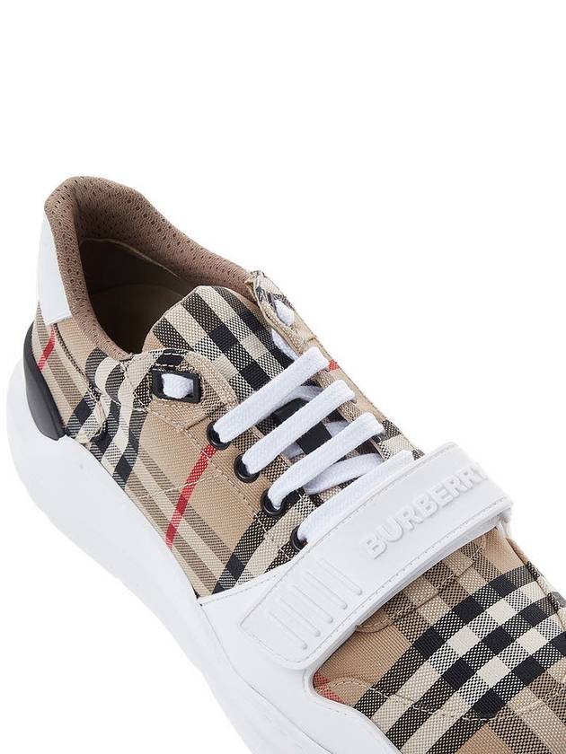 Vintage Check Suede Leather Sneakers Archive Beige - BURBERRY - BALAAN 9