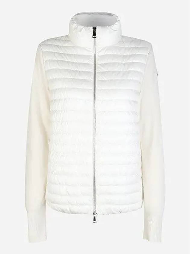 24SS 9B00024 M1131 030 Women Logo Patch Padding Mix Jacket White 997597 - MONCLER - BALAAN 1