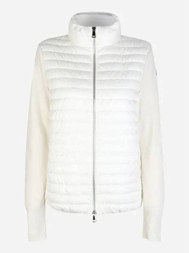 24SS 9B00024 M1131 030 Women Logo Patch Padding Mix Jacket White 997604 - MONCLER - BALAAN 1