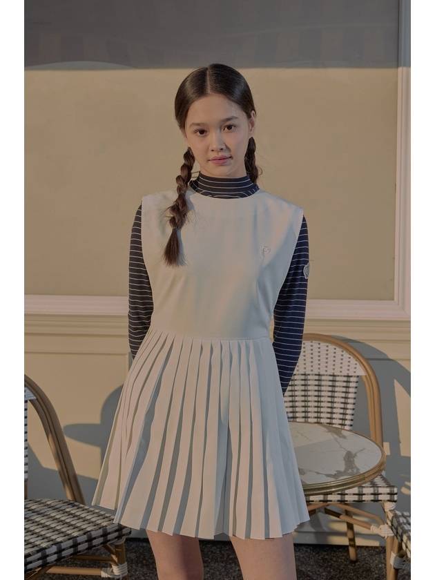 PLEATED JUMPER DRESS WINNER PANTSIvory - PLAYBOO - BALAAN 1