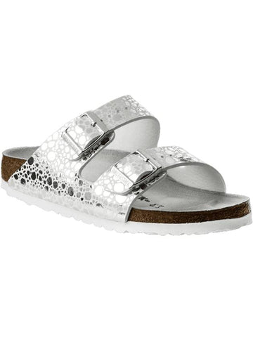 Arizona Metallic Stone Slippers Silver - BIRKENSTOCK - BALAAN 1