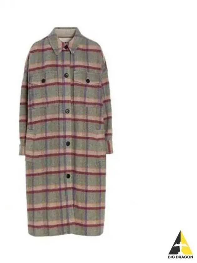 Women s Pontia Check Wool Long Coat MA0024FA A1D26E - ISABEL MARANT - BALAAN 1
