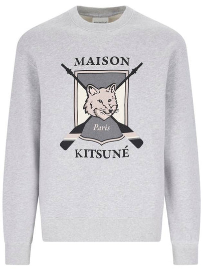 College Fox Print Sweatshirt Light Grey - MAISON KITSUNE - BALAAN 2