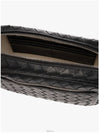 Intrecciato Leather Zipper Pouch Bag Black - BOTTEGA VENETA - BALAAN 4
