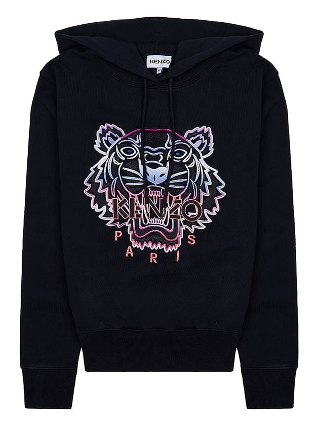 Tiger Logo Hoodie Black - KENZO - BALAAN 11