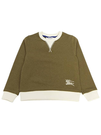 Kids Embroidered Logo Sweatshirt Khaki - BURBERRY - BALAAN 2