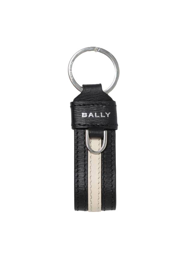 Logo Print Key Holder Black - BALLY - BALAAN 1