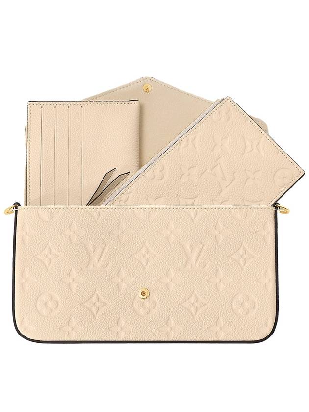 Pochette Felicie Monogram Empreinte Shoulder Bag Cream - LOUIS VUITTON - BALAAN 5