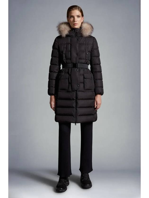 Khloe Long Down Jacket Black - MONCLER - BALAAN 4