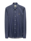 Fox Head Embroidered Classic Cotton Long Sleeve Shirt Navy - MAISON KITSUNE - BALAAN 2