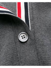 Cotton 4-Bar Milano Classic V-Neck Cardigan Medium Grey - THOM BROWNE - BALAAN 8