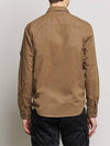 Lens Wappen Gabardine Shirt Zip-up Jacket Brown - CP COMPANY - BALAAN 5