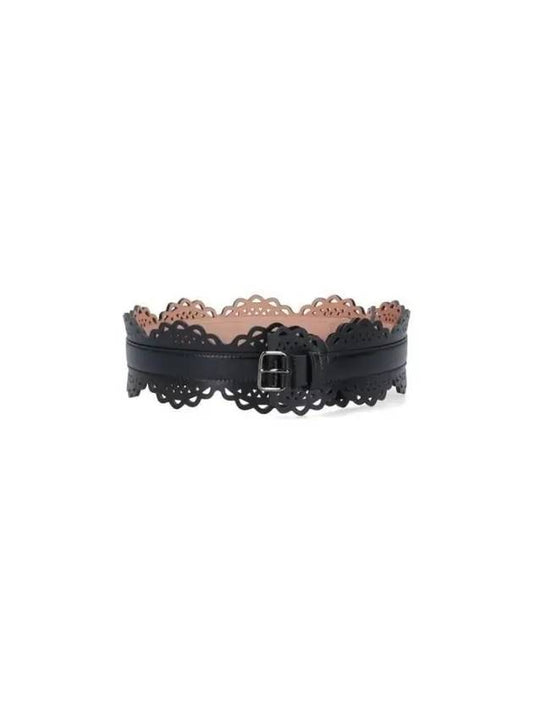 perforated leather belt black - ALAIA - BALAAN 2