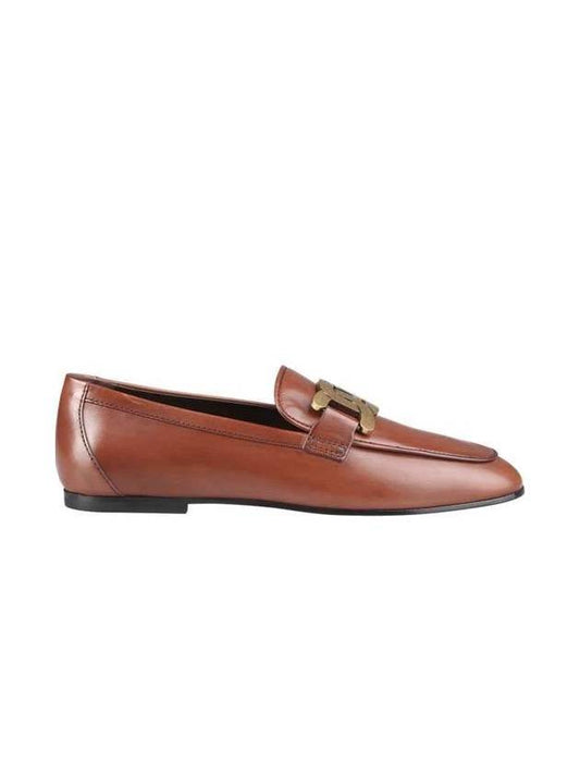 Men's Leather Loafers Brown - TOD'S - BALAAN.