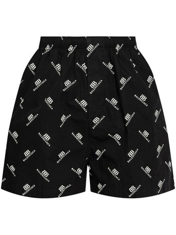 BALENCIAGA PYJAMA SHORTS - BALENCIAGA - BALAAN 1