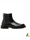 Rockstud Leather Chelsea Boots Black - VALENTINO - BALAAN 2