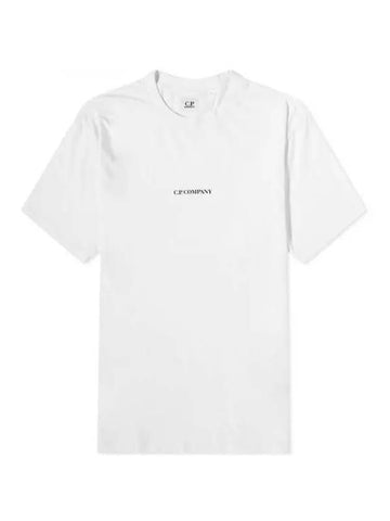 Small Logo Short Sleeve T-Shirt White - CP COMPANY - BALAAN 1