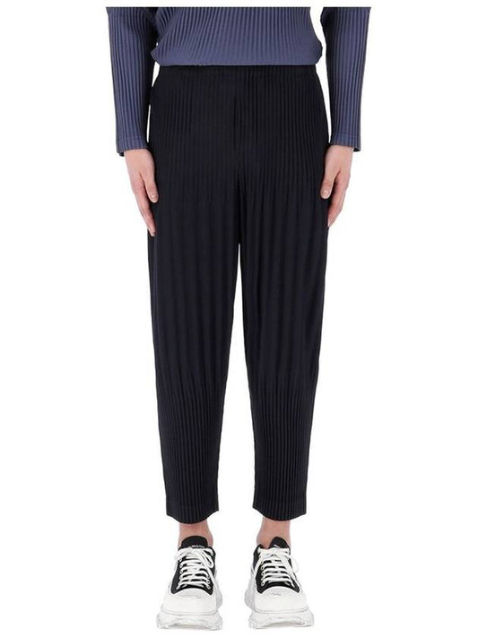 Pleated Straight Pants Navy - ISSEY MIYAKE - BALAAN 2