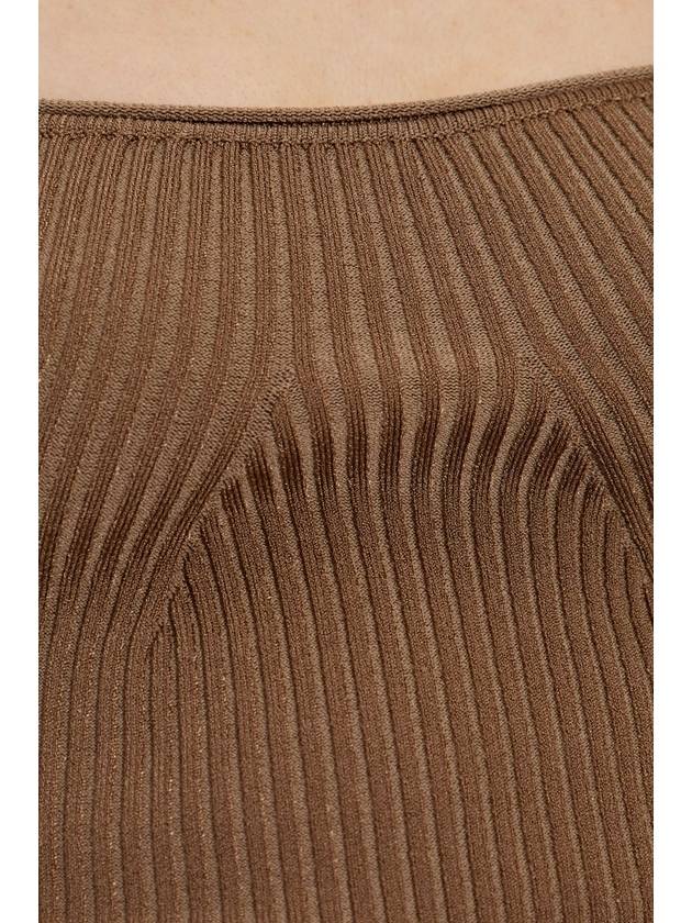 Jacquemus Ribbed Top, Women's, Brown - JACQUEMUS - BALAAN 5