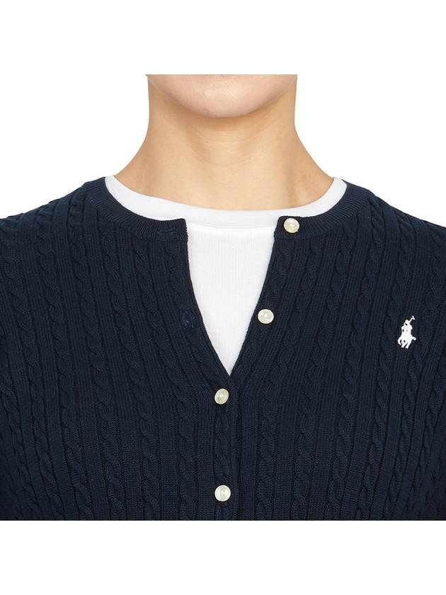 Mini Cable Cotton Cardigan Navy - POLO RALPH LAUREN - BALAAN 9